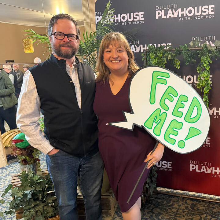Hannah and Erik enjoying a fun night out together at a local theater event
