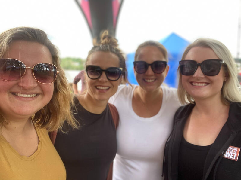 Hannah and Friends volunteering at Lake Superior Dragon Boat Races